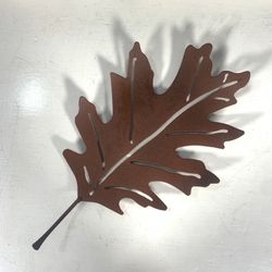 Wrought Iron Oak Leaf Table Top Home Decor Tree Fall Foliage Thanksgiving Nature