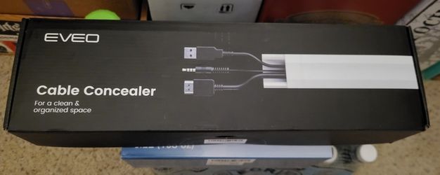 Brand New - EVEO Cord Hider - 306” Cord Cover Wall Cable Hider, Cable Concealer, Wire Hiders - White