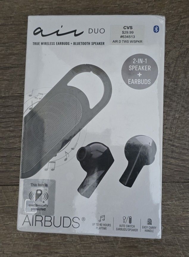 Air DUO True Wireless Earbuds + Bluetooth Speaker