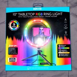 NEW 10" Tabletop RPB Ring Light With Ballhead Tripod & Phone Holder