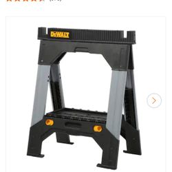2 Dewalt Metal Folding Sawhorse with Adjustable Legs