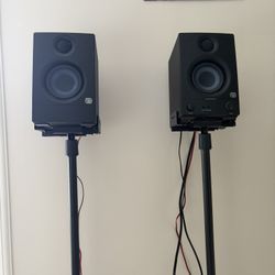 PreSonus Eris 3.5 Studio Monitors + Brand New Stands