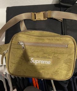 Supreme Fat Tip Jacquard Denim Waist Bag Olive