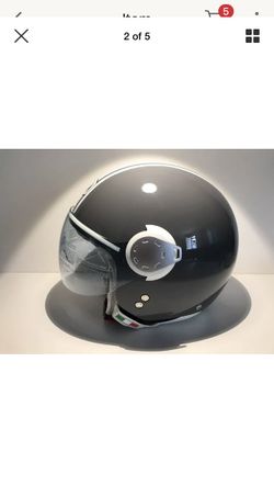 NOLAN N20 CITY MOTORCYCLE/SCOOTER HELMET, ADULT SMALL, METALLIC BLACK/WHITE, NEW