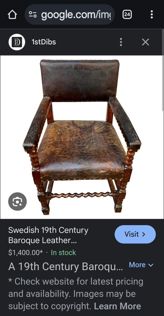 Baroque Leather ArmChair