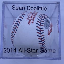 $300 Sean Doolittle Autographed Baseball 2014 All Star Game