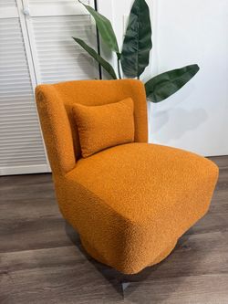 Orange accent chair