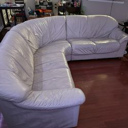 White Leather Couch