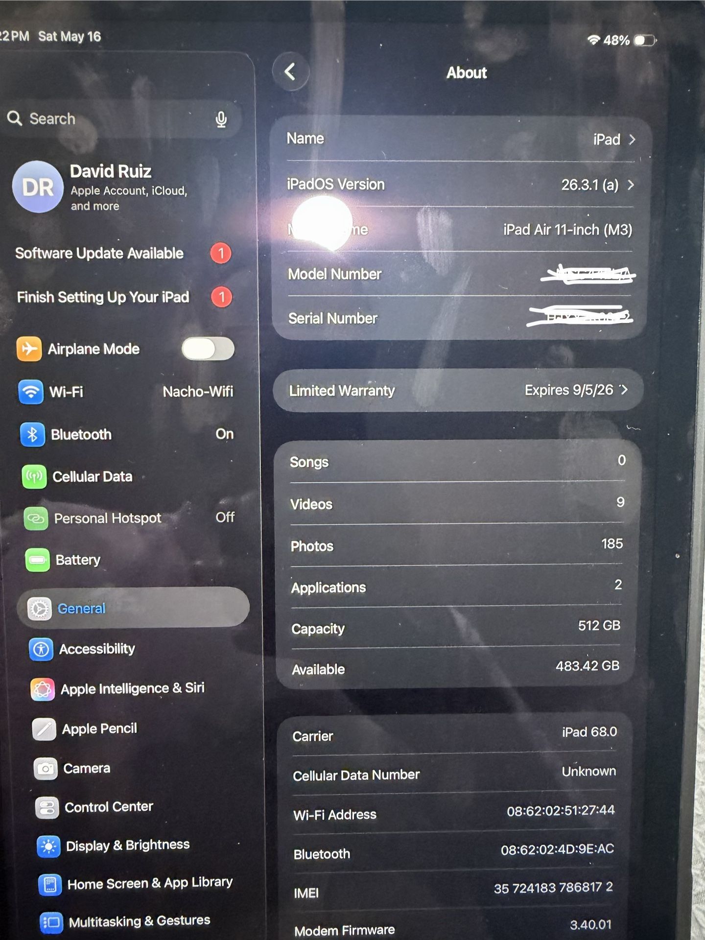 Apple iPad Air 11-inch (M3) 512 GB WiFi-Cellular