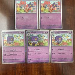 Pokemon Drifloon & Drifblim Mega Evolution Blister Promo Cosmo Holo Lot of 5 NM