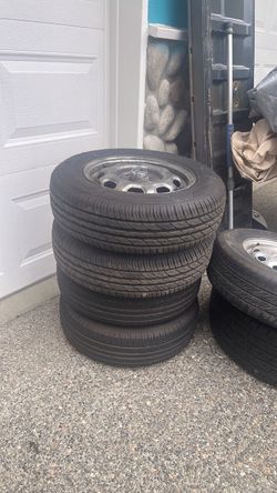 Set of 4 Tires on Steel Rims