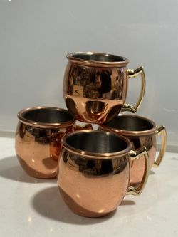 Adorable Mini Moscow Mule Mug Shot Glass Size 2oz - Set of 4