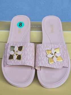 🌸 Michael Kors Women's Pink Slides Size 10 Only 🌸