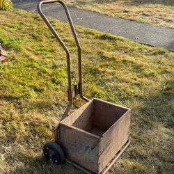 Vintage Cart & Wood Box/ Dolly