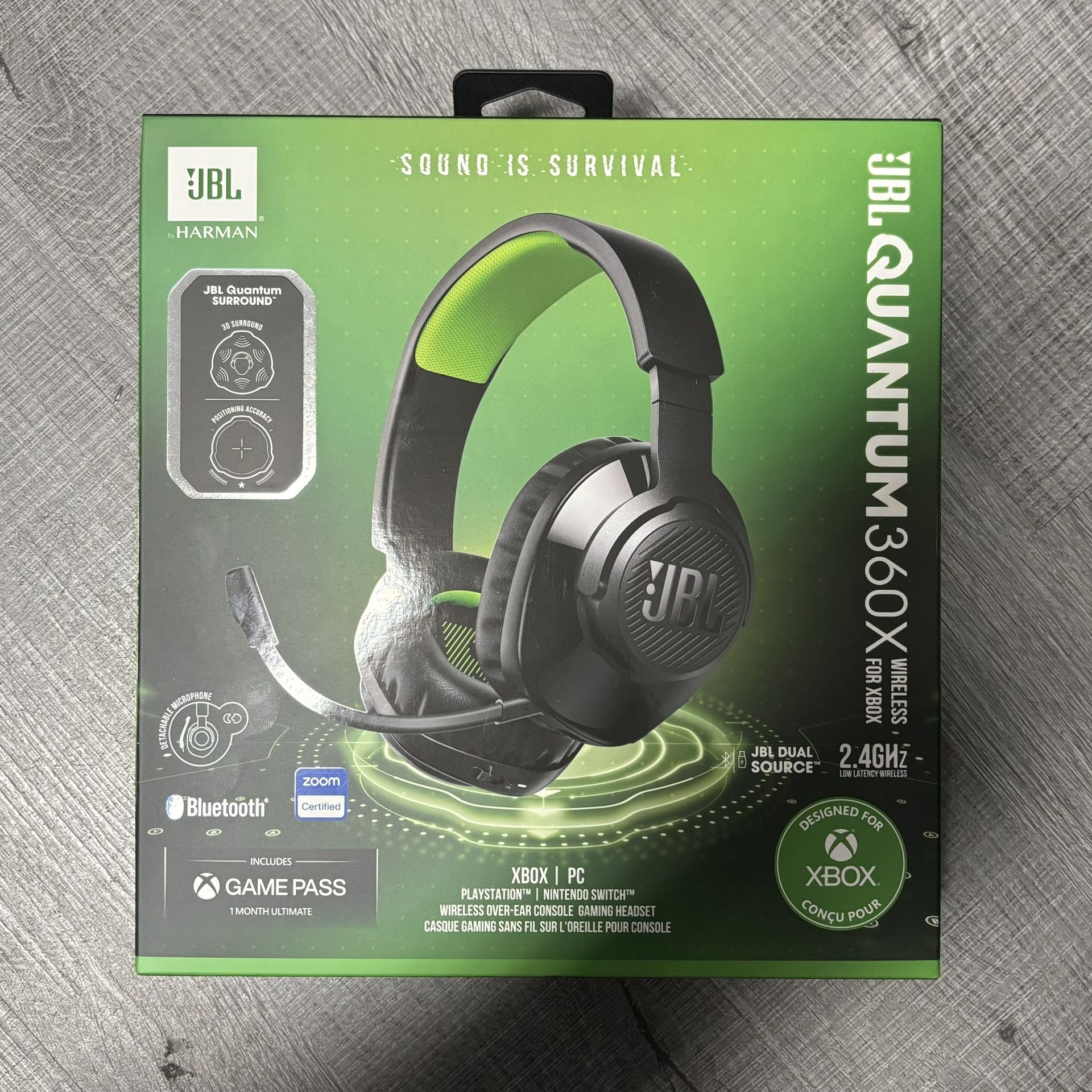 JBL - Quantum 360X Wireless Gaming Headset for Xbox, PC, Switch, PS5 and PS4 - Black