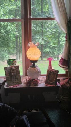 Fenton Milk Glass Lamp