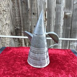 Vintage Metal Coffee Pot / Pitcher / Dallah-Style Teapot, Rustic Farm Decor