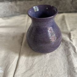 *Vintage* purple, speckled glaze bud vase