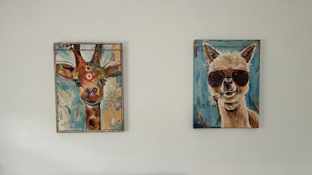 2 Wood Framed Paintings $30