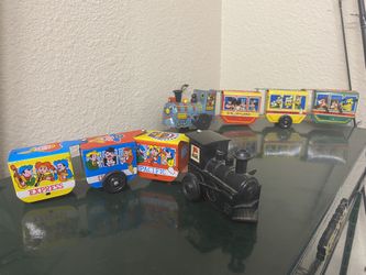 Vintage Metal Toy Disneyland Trains