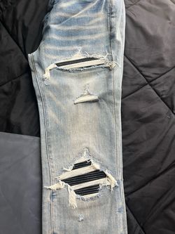 Stacked Distressed MX1 Style Denim