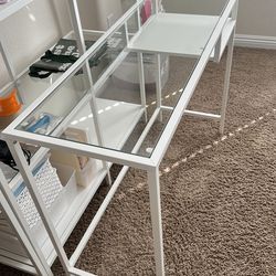 Laptop Vanity Console Desk Table Furniture White *Pick up only!