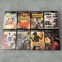 Sony PlayStation Ps2 Retro Video Game Lot Of 8 Games