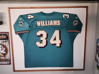 Ricky Williams Autographed Jersey Framed