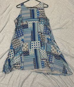 Bobbie Brooks Blue Sleeveless Dress Size Xtra Large 