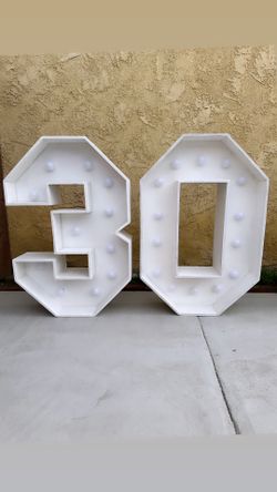 Marquee Numbers/balloon Garlands
