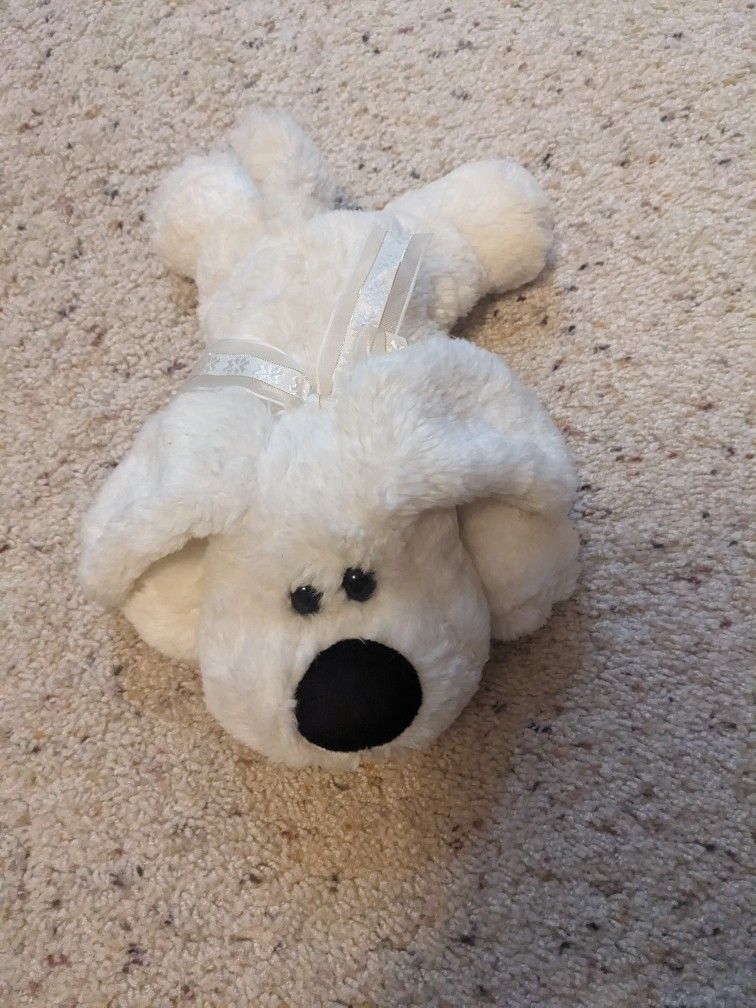 White Plush Dog Toy