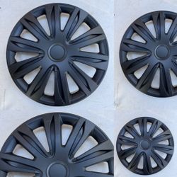 16” Black Rim Covers Hubcaps Universal Fit Tapas De Rin Polveras Tacacauchos