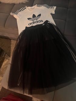 Adidas T-Shirt and Black Tulle Skirt Set