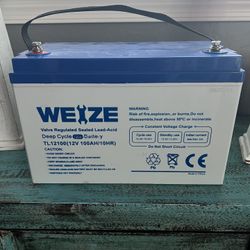 Wize Valve Regulated Sealed Lead-Acid Deep Cycle Battery 
