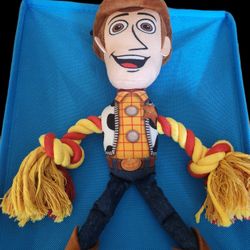 Disney Toy Story 4 Woody Plush Rope Dog Toy With Squeaker