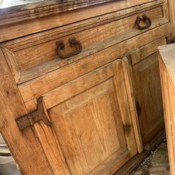Rustic Wood Corner Desk And End Table