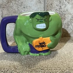 Zak Designs 11 fl oz Sculpted Halloween Mug Hulk “ What Costume ? ” Marvel new