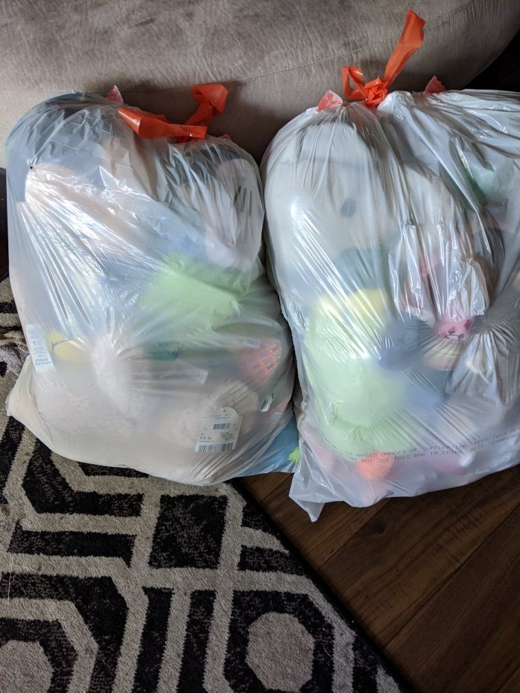 Two bags of stuffed animal