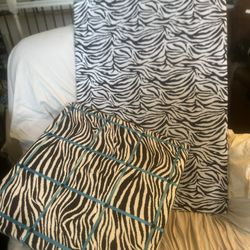 Zebra Print Fabric Covered Cork Poster  Board (2)