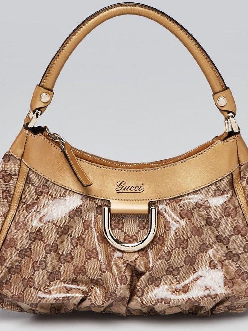 Gucci Beige/Gold Crystal Coated Canvas