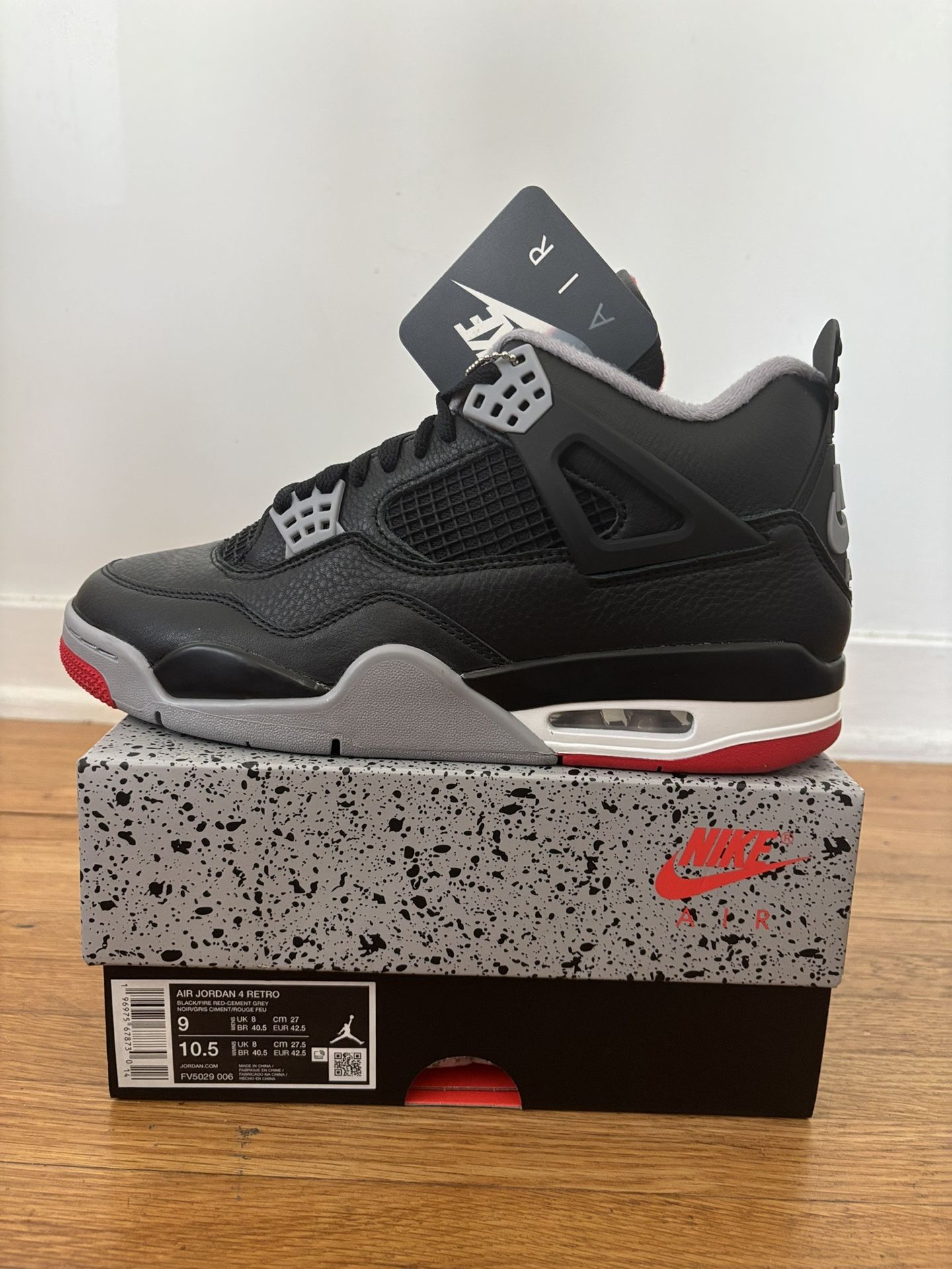 COPY - DS - Size 10.5 US M - Air Jordan 4 Retro “Bred Reimagined” (FV5029-006) Jordan 4 for sale | eBay main image 4