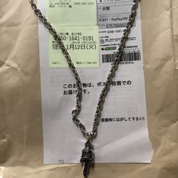 Chrome Hearts Paper Chain And Dagger Pendant