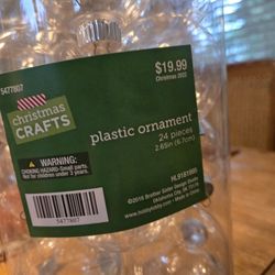 Plastic ROUND ornaments