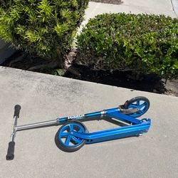 Blue scooter