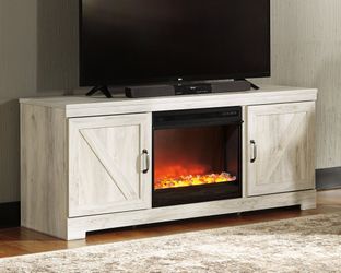 Bellaby Black 63" TV Stand with Fireplace (Online Special Price)