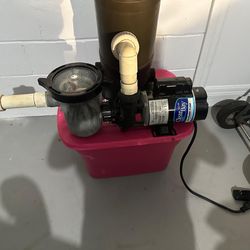 Pool pump with filter