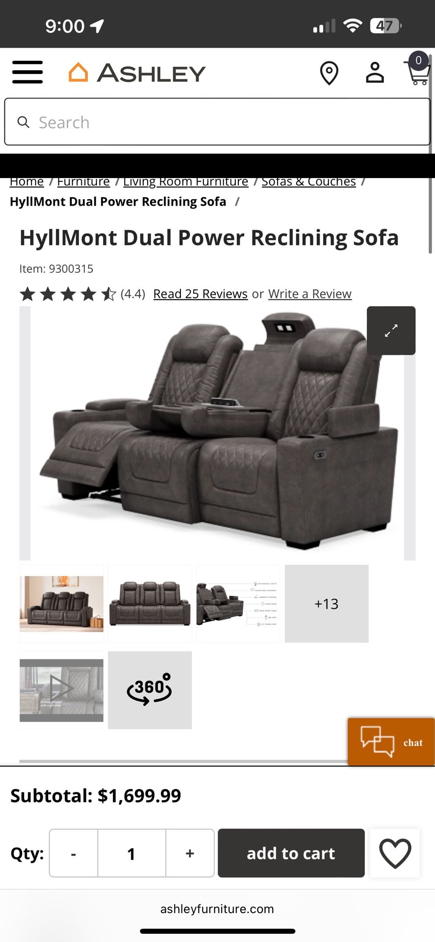 Power Recliner Sofa Like New