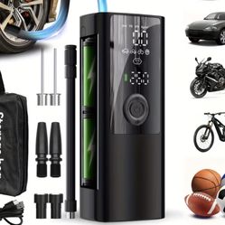 Portable Tire Inflator Pump Wireless Electric Inflator LED Light Cars Bicycle Motor Balls Tire Pump 