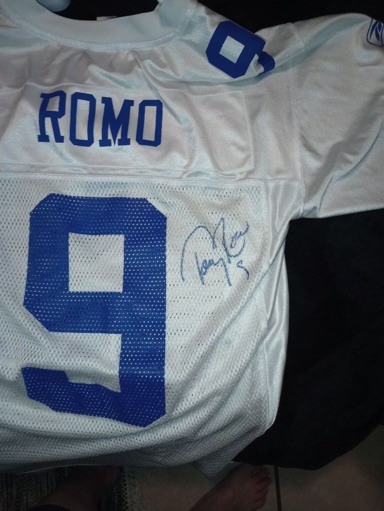Two Signed Tony Romo Jersey