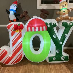 joy inflatable yard display
